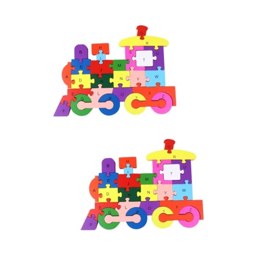 ibasenice Gehirnspielzeug 2 Stück 26 Kinderspielzeug Puzzle-Spielzeug aus Holz Holzpuzzle für Kinder Puzzlematte Bausteine Kinderpuzzle Puzzle-Spielzeug für Kinder hölzern Blöcke Bambus von ibasenice