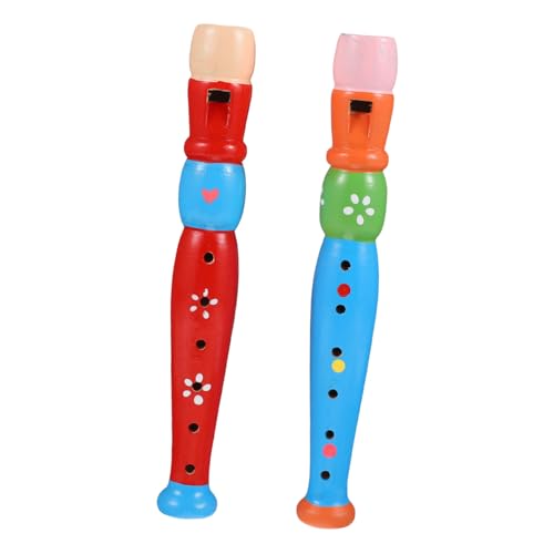 ibasenice 2 Stück 6 Klarinette aus Holz Musikinstrumente für Kinder Orchesterinstrumente Kinderspielzeug Spielzeuge Blockflöteninstrument für Kinder Blasflöte Spielzeug hölzern Piccolo von ibasenice