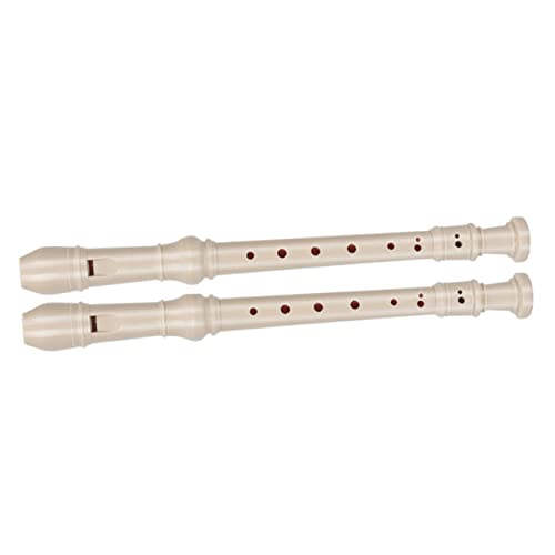ibasenice 2 Stück 8 Klarinette blockflöte Audio Recorder Musiklern-Recorder Kinderblockflöte Trompetenblockflöte High-Key-Recorder Tragbare Sopranblockflöte Blockflöte üben Harz Weiß von ibasenice