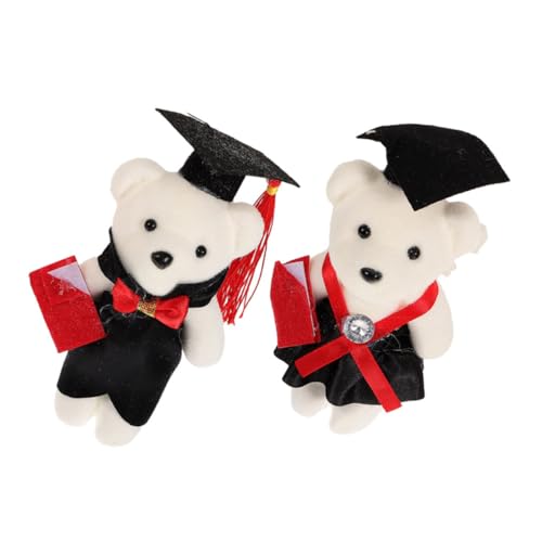 ibasenice 2 Stück Abschluss Dr Bär Zarter Stoffbär Party Supply Abschluss Plüschbär Puppe Cartoon Bär Puppe Abschluss Abschlussbär Kleine Bär Puppe Schaumstoff Schwarz von ibasenice