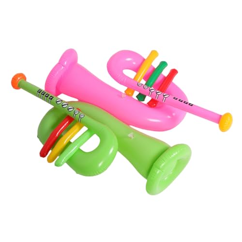 ibasenice 2 Stück Aufblasbares Musikinstrument Kinderinstrument aufblasbare Spielzeuge Accessoire Wiederverwendbares Inflationsspielzeug lustiges Inflationsspielzeug Kinderbedarf PVC von ibasenice