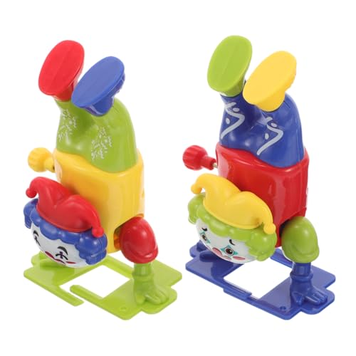 ibasenice Aufziehspielzeug Im Retro-Clown-Stil 2 Stück Sammelstück für Jungen und Mädchen Partygeschenk Gefertigt für Kreatives Spielen von ibasenice