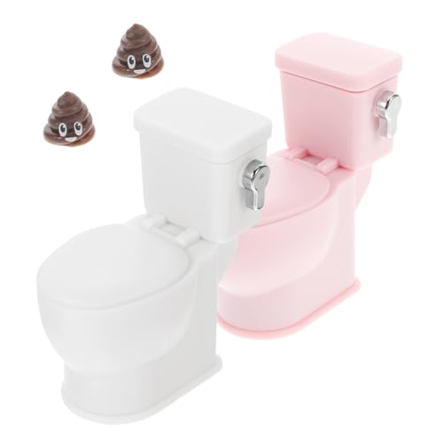 ibasenice 2 Stück Badezimmer Zubehör mit Soundfunktion Realistische Details Accessoire für Kreative Spielwelten und Miniaturszenarien von ibasenice
