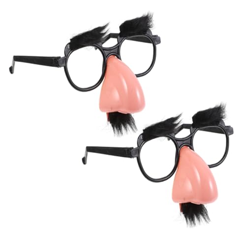 ibasenice 2 Stück Bartbrillenspielzeug Halloween -Brille für Erwachsene Halloween-Brillenaugen partyzubehör partybrille Halloween-Spielzeugbrille Hip-Hop-Foto-Sonnenbrillen-Requisiten Black von ibasenice