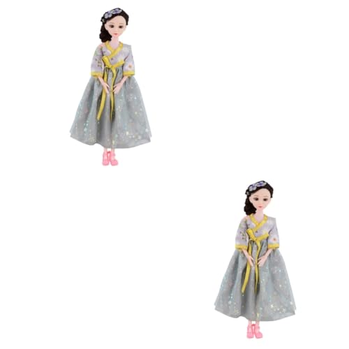 ibasenice 2 STK Bewegliche Puppe Mädchenspielzeug Mädchen Spielzeug Kleider Spielzeug für Mädchen Retro-Puppenspielzeug Mädchen Puppe Spielzeug Kostüm Kleidung Marionette Baby Stoff von ibasenice