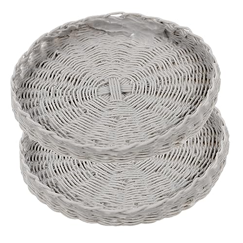 ibasenice 2stücke Miniature Woven Tray Für -Dekoration Mini Aufbewahrungskorb Für Brot Und Obst Für Mini Crafts Spielzeug ibasenice 2stücke Miniature Woven Tray Für -Dekoration Mini Aufbewahrungskorb Für Brot Und Obst Für Mini Crafts Spielzeug von ibasenice
