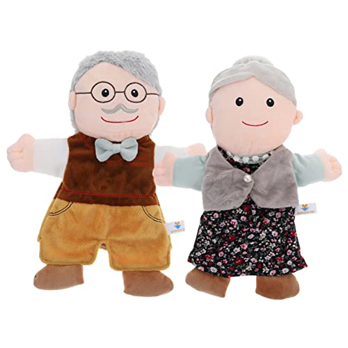 ibasenice 2 Stück Kinderpuppen Handpuppenspielzeug Plüschhandpuppe Zum Geschichtenerzählen Pädagogisches Handpuppenset Interaktive Handpuppe Für Kinder von ibasenice