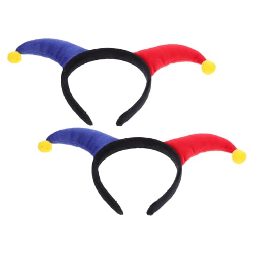 ibasenice 2 Stück Clown Stirnband Halloween Haarbänder Halloween Clown Hut Cosplay Perücke Clown Haarband Halloween Dekorationen Party Haarband Halloween Kopfbedeckung Halloween von ibasenice