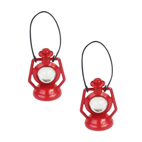 ibasenice 2 Stück Dollhouse Kerosene Lamp Modell Zubehör für Puppenhaus Dekoration und Fotorequisiten für Langlebig und Charmant von ibasenice