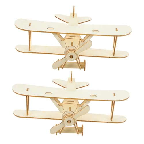 ibasenice Holzflugzeug-Set Pädagogisches Holzhandwerk Für Jungen Und Mädchen Sicheres Spielzeug von ibasenice