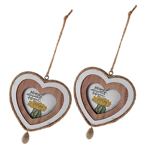 ibasenice 2 Stücke Mini Foto Rahmen Miniatur Bild Rahmen Holz Ornamente Für Tiny House Decor Craft Decor von ibasenice