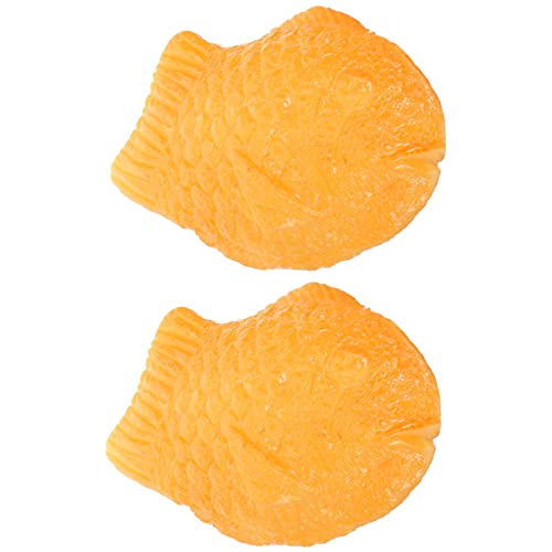 ibasenice 2 Stück Gefälschter Taiyaki kinderspielzeug für kinderknallzeug spielzeuge für Lebensmittelmodelle lebensechtes Essen Harz Orange von ibasenice