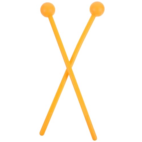 ibasenice 2 Stück Glockenspielhammer Handtrommel Stange Glocke Rassel Sound Kick Drum Pedal Trommelstock Mallet Musikdraht Spielständer Sporn Pauken Trommelstöcke von ibasenice
