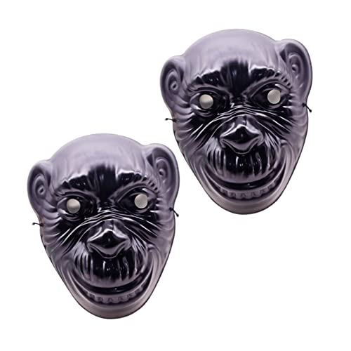 ibasenice 2 Stück Gorilla Maske Schimpanse Kostüm für Halloween Cosplay Tiermaske Partyzubehör für Maskenball und Themenfeiern von ibasenice