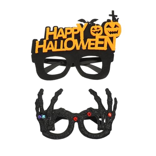 ibasenice 2 Stück Halloween-Brille Halloween - Halloween-Schmuck Halloween-Requisiten halloween costume halloween kleidung Party-Brillen-Dekore Halloween-Neuheitsbrille Plastik von ibasenice