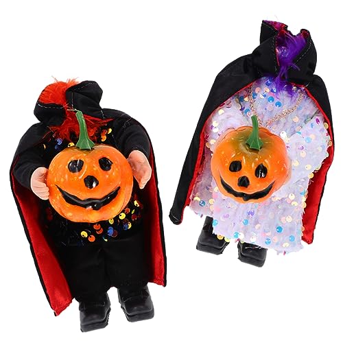 ibasenice 2 Stück Halloween- Halloween-Zwergfiguren Halloween- Gnom Halloween Figuren Halloween-Figuren Dekoration Vintage-Deko Dekorative Puppen Halloween-Zwerg-Verzierungen Stoff von ibasenice