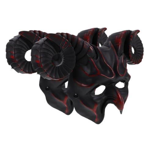 ibasenice 2 Stück Halloween Schädelmaske mit Widderhörnern aus Leichtem Pr Verstellbarer Gummizug Halbe Gesichtsmasken für Männer und Frauen Gruselige Maskerade und Cosplay Partyaccessoires ibasenice 2 Stück Halloween Schädelmaske mit Widderhörnern aus Leichtem Pr Verstellbarer Gummizug Halbe Gesichtsmasken für Männer und Frauen Gruselige Maskerade und Cosplay Partyaccessoires von ibasenice