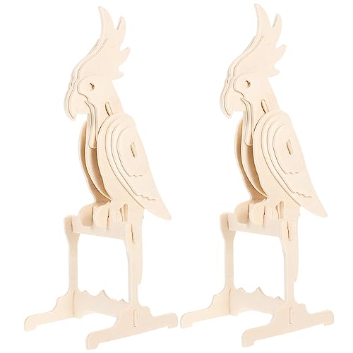 ibasenice 2 Stück Hand Montierte Modelle Kinderspielzeug Tiermodell Bildungsspielzeug Lernspielzeug Für DIY-Puzzle Für Tiere DIY Montage Tiere Rätseln 3D-Puzzle 3D-rätsel Holz von ibasenice