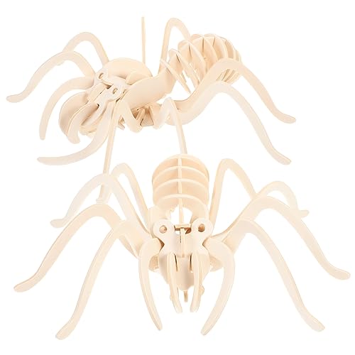 ibasenice 2 Stück Hand montierte Modelle interaktives Puzzle holzspielsachen Handwerks- Glowing Toys Holzrätsel Puzzle- für Tiermodell Tiere rätseln von ibasenice