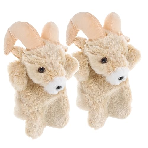 ibasenice 2 Stück Handpuppe Früherziehung Handpuppe Schaf Stoffpuppe Puppen Für Tiere Handpuppe Schaf Handpuppe Puppen Für Erwachsene Plüsch Hellbraun von ibasenice