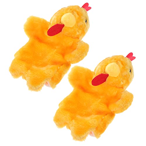 ibasenice 2 Stück Handpuppe Früherziehungsspielzeug Für Kleinkinder Puppen Für Tiere Tierhandpuppen Interaktives Puppenspielzeug Tierspielzeug Für Hände Puppe Für Plüsch Orange von ibasenice