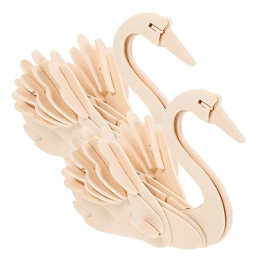 ibasenice 2 Stück Holzpuzzle Teiliges DIY Tierpuzzle Schwäne aus Holz Selbstmontierbares Langlebiges Lernspielzeug für Kreative Montessori Holzspielzeuge für Eltern Junge Mädchen Interaktion ibasenice 2 Stück Holzpuzzle Teiliges DIY Tierpuzzle Schwäne aus Holz Selbstmontierbares Langlebiges Lernspielzeug für Kreative Montessori Holzspielzeuge für Eltern Junge Mädchen Interaktion von ibasenice