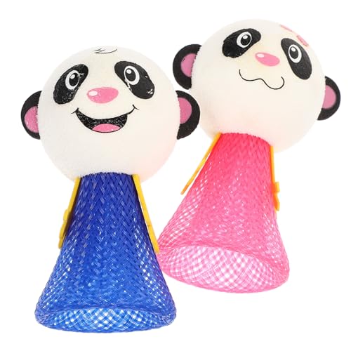 ibasenice 2 Stück Hüpfende Puppe Kniffliges Lustiges Panda-Design Springende Spielzeuge Eva Springende Puppen Springende Puppen Für Federwerfer Plastik von ibasenice
