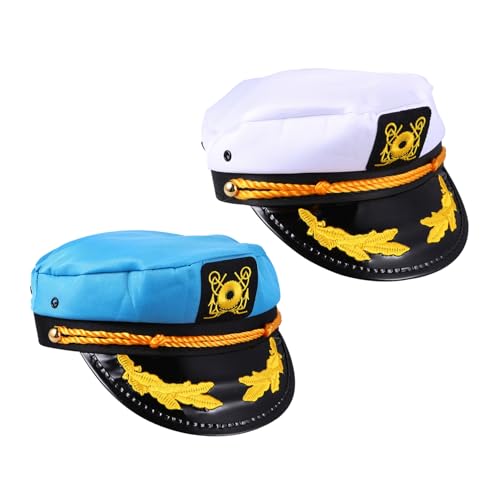 ibasenice 2 Stück Kapitänsmütze Verstellbar Kostüm Mütze Marinekostüm Erwachsene Seglerhut für Halloween Party Theater Cosplay ibasenice 2 Stück Kapitänsmütze Verstellbar Kostüm Mütze Marinekostüm Erwachsene Seglerhut für Halloween Party Theater Cosplay von ibasenice