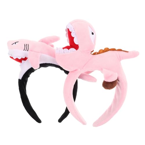ibasenice 2 Stück Kawaii Plüsch Haarreifen mit Dinosaurier Motiven Weiche Bequeme Tier-headbands für Zoo-partys Rollenspiele und Cosplay bei Erwachsenenfesten von ibasenice