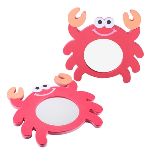 ibasenice 2 Stück Kinderbadspiegel Badkrabbenspiegel Krabbenspiegel-badespielzeug Kinderbad Spielzeugspiegel Boot Badespielzeug Spiegelspielzeug Für Kleinkinder Fun Badspielzeug Acryl Rosa von ibasenice