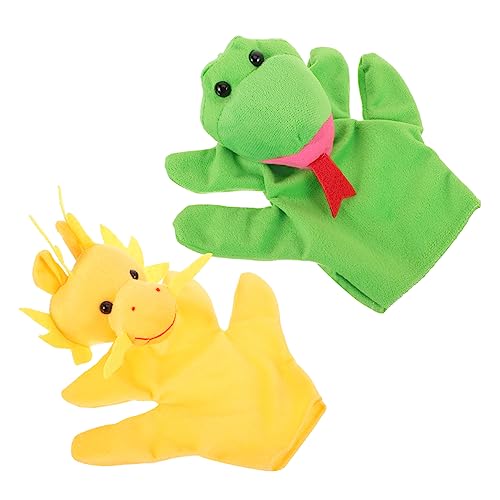 ibasenice 2 Stück Kinderhandpuppe Kinderspielzeug Handpuppen Plüschtier Für Plüschtierpuppe Kindergeburtstagsgeschenk Tierhandpuppe Interaktives Puppenspielzeug Stofftierpuppe von ibasenice