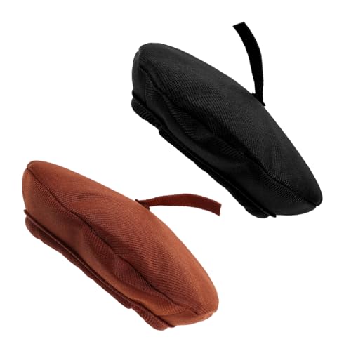 ibasenice 2 Stück Kleine Beret Mützen für Puppen Weiche Detektiv Hüte für Rollenspiele und DIY Bastelprojekte Mini Puppenhut Zubehör für Plüschtiere und Figuren Schwarz und Braun ibasenice 2 Stück Kleine Beret Mützen für Puppen Weiche Detektiv Hüte für Rollenspiele und DIY Bastelprojekte Mini Puppenhut Zubehör für Plüschtiere und Figuren Schwarz und Braun von ibasenice