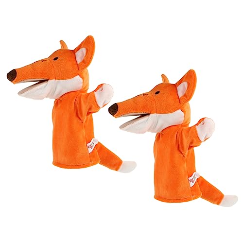 ibasenice 2 Stück Krähen Handpuppen Die Marionetten Handpuppen Cartoon Handpuppen Tierpuppen Cartoon Puppe Puppen Für Kinderpuppen Kinderpuppe Plüsch Orange von ibasenice