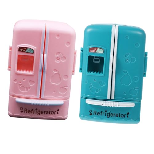 ibasenice 2 Stück Kühlschrankmodell Puppenwagen Puppenzubehör Mini Lebensmittel Miniatur Modellbausätze Haustier Puppenhauszubehör Mini Ornament Miniaturen Puppenhaus Abs von ibasenice