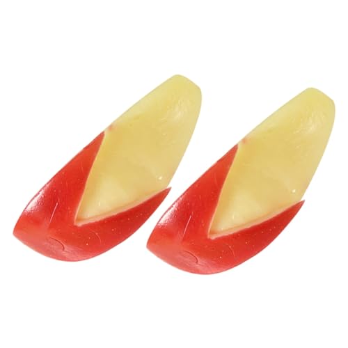 ibasenice 2 Stück Künstlicher Apfel Äpfel Lebensecht Party Realistisch Tablett Küchentisch Gefälscht Obst Simulation Apfelfrucht Simulationsfruchtmodell Fotografie-Requisiten PVC Rot von ibasenice