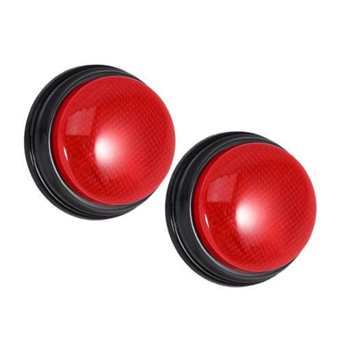 ibasenice 2 Stück Leuchtender Soundbutton mit Warnsignal mit Licht und Rap Soundeffekt Lustiger Geräuschemacher für Spielshows Klassenzimmer und Partyspaß von ibasenice