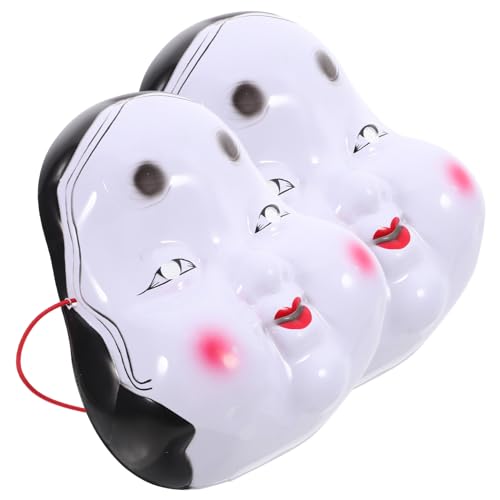ibasenice 2 Stück Maske Halloween-Requisiten Kostüm Gesicht Mantel Halloween-Cosplay halloween mitgebsel halloween oblaten ausendeko weihnachten weihnachtsgesch Cosplay-Zubehör Plastik von ibasenice