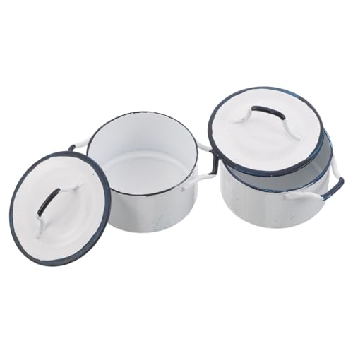 ibasenice 2 Stück Maßstab Weißer Mini-Topf mit Blauem Rand Realistische Puppenhaus-kochutensilien Leichte Mini-küchen-deko für Spiel und Sammlung ibasenice 2 Stück Maßstab Weißer Mini-Topf mit Blauem Rand Realistische Puppenhaus-kochutensilien Leichte Mini-küchen-deko für Spiel und Sammlung von ibasenice