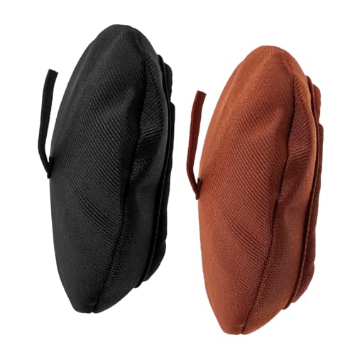 ibasenice 2 Stück Mini Barett Mützen für Puppen Kleine Dekorative Plüsch Hüte in Schwarz Braun Weiche Farbenfrohe Accessoires für DIY Basteln Rollenspiele und Puppenkostüme von ibasenice