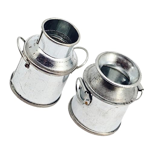 ibasenice Miniatur Können Krug Für Puppenhaus 2pcs Mini Metall Eimer Eisen Vase Für Jungen Und von ibasenice
