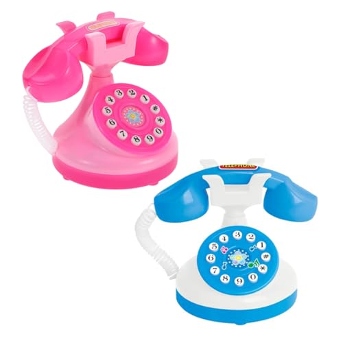 ibasenice Pädagogisches Mini-Telefon-Spielzeug Interaktives Kindertelefon Für Mädchen Vintage-Telefon-Requisite Kleinkind-Telefon-spielset von ibasenice