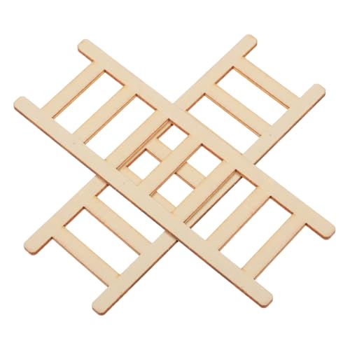 ibasenice 2 Stück Mini Leiterdekoration Puppe winzig drinnen Mini-Gartenleiter Mini-Holzleiter Mini House Decor dekorative Miniaturleiter kleines Leiterdekor hölzern von ibasenice