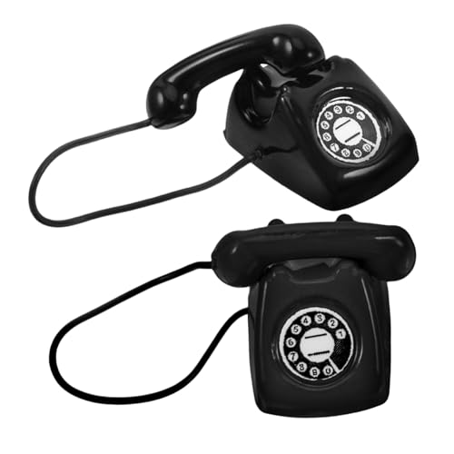 ibasenice 2 Stück Mini Retro Telefon Puppenhausminiaturen Puppenhaus-Retro-Telefonmodell Puppenhauszubehör Vintage-Telefondekor Puppenhaus Telefon Szenenzubehör Ferrolegierung Schwarz ibasenice 2 Stück Mini Retro Telefon Puppenhausminiaturen Puppenhaus-Retro-Telefonmodell Puppenhauszubehör Vintage-Telefondekor Puppenhaus Telefon Szenenzubehör Ferrolegierung Schwarz von ibasenice