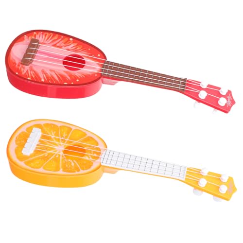ibasenice 2 Stück Mini Ukulele Frühes Musikinstrument Lernspielzeug mit Saiten Kunststoff Gitarrenmodell für Anfänger Jungen Mädchen Pädagogisches Musikspielzeug Ab Jahren Geschenkidee von ibasenice