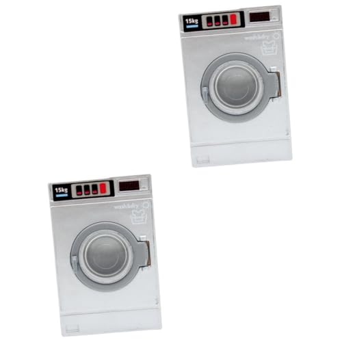 ibasenice 2 Stück Mini Waschmaschine Modell Detailreiches Puppenhaus Möbel Realistische Miniatur Waschmaschine Robustes Kunststoff Geeignet für Miniatur Waschraum und Puppenhaus Zubehör von ibasenice