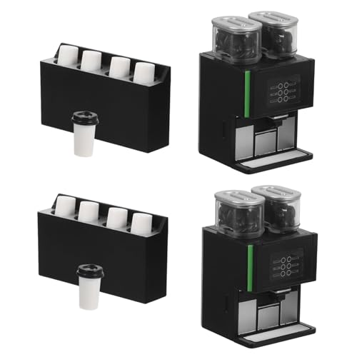 ibasenice 2 Stück Miniatur-kaffeemaschine Kunststoff Modell Detailreich für Puppenhausküche und Espresso Maschine für Kleinkinder Kreatives Rollenspiel Zubehör Kleine Kaffeemaschine von ibasenice