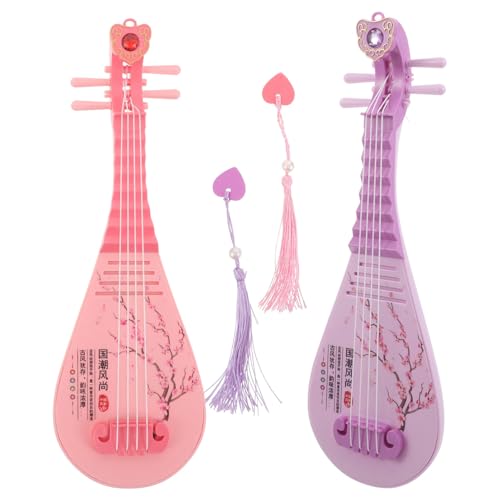 ibasenice 2 Stück National Und Ed Dekorieren Für Männer Zuhause Haus Vintage Musik Einzigartige Gitarre Dekor Dekoration Simulation Instrumente Hanfu Puppe Laute Sammler Requisiten Stil von ibasenice