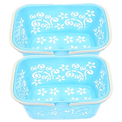 ibasenice 2 Stück Obstkorb Lebensmittelgeschäft Kleiner Korb Spiel Einkaufskorb Einkaufskörbe Miniatur Korb Miniatur Korb Mini Korb Für Kunststoff von ibasenice