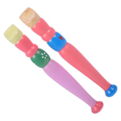 ibasenice 2 Stück Orff Holzflöte Teiliges Kinderblockflöte Buntes Design Langlebiges Musikinstrument Lernspielzeug für Mädchen Jungen Anfänger von ibasenice
