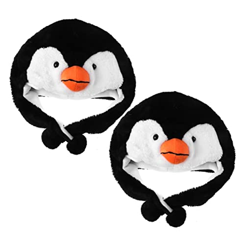ibasenice 2 Stück Pinguin-Hut Mützenpinguin Pinguinkostüm für Plüsch Pinguin Kinderpinguin verrückt caps für tiermütze Cartoon-Hut-Requisite Pinguin-Kopfschmuck PP Baumwolle von ibasenice